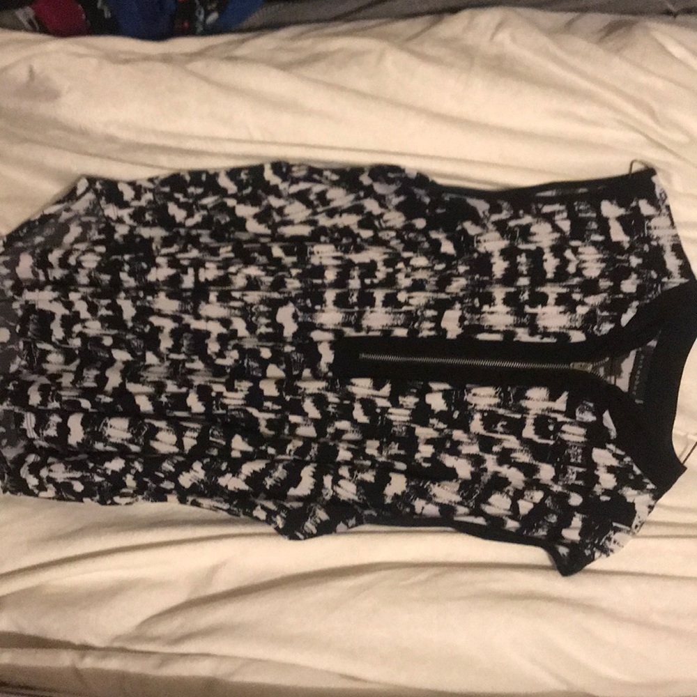 Black and white blouse